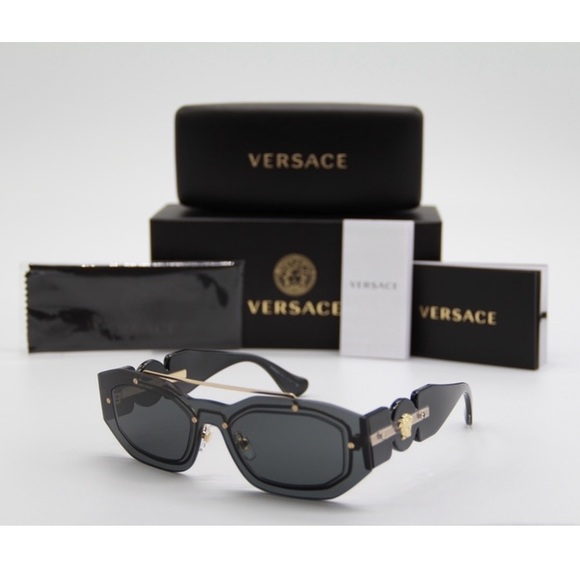 NEW VERSACE MEDUSA VE2235 1002/87 SUNGLASSES VERSACE VE 2235 DARK GREY - Picture 2 of 11